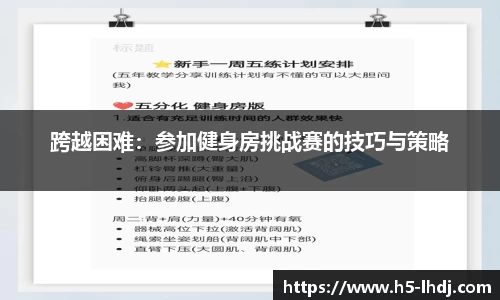 跨越困难：参加健身房挑战赛的技巧与策略